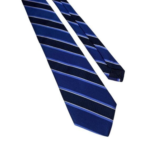 Brooks Brothers 346 Pure Silk Tie Quiet Luxury Old Money‎ Blue Striped Formal - Picture 2 of 6